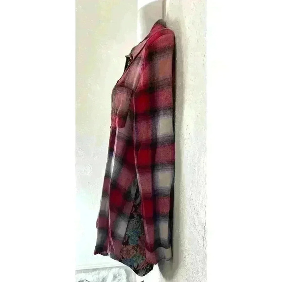 Soft Surroundings Pastiche Plaid Boho Tapestry Pockets Tunic Shirt Dress XS - Picture 4 of 11